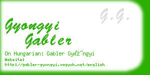 gyongyi gabler business card